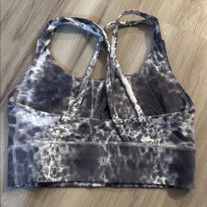 Lululemon Athletica Black Tie-Dye Longline Sports Bra